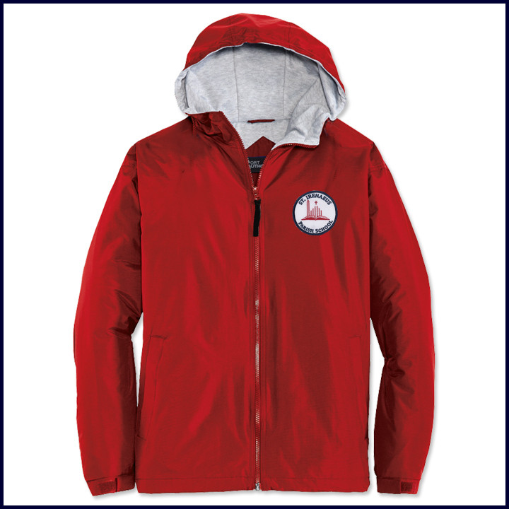Hooded Jacket with School Emblem