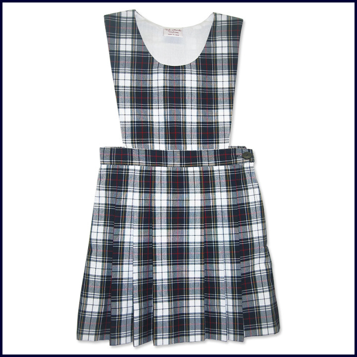 Bib Top Jumper with Flat Center Pleat Skirt