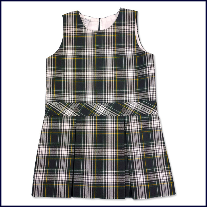 Shift Jumper with 2-Pleat Skirt, Bias Waistband & Buttons