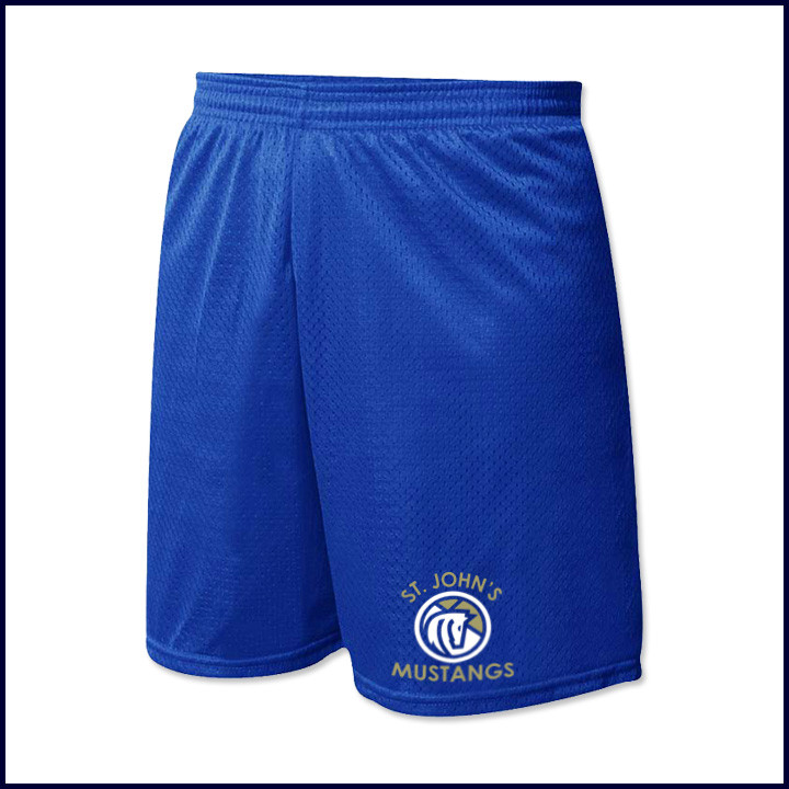 Mesh PE Shorts with Mustang Logo
