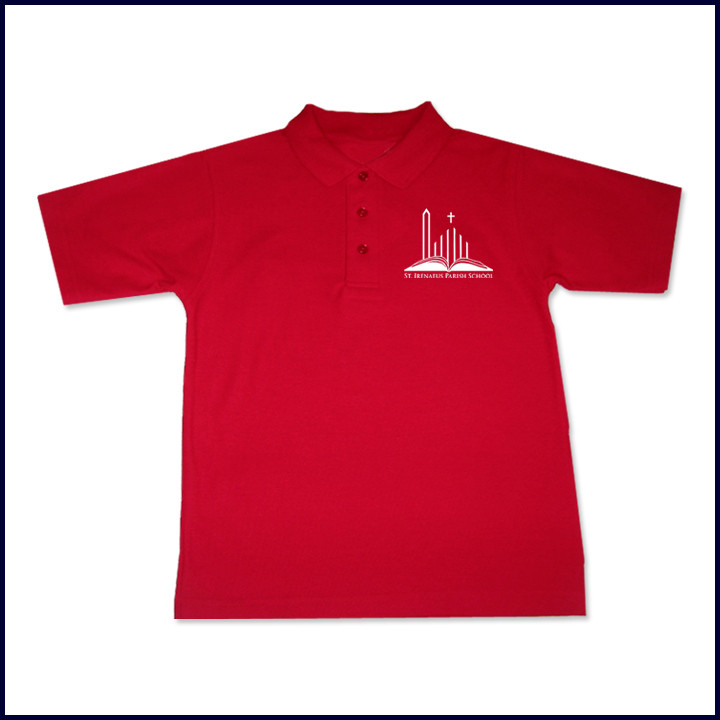 Classic Mesh Polo Shirt: Short Sleeve with School Logo
