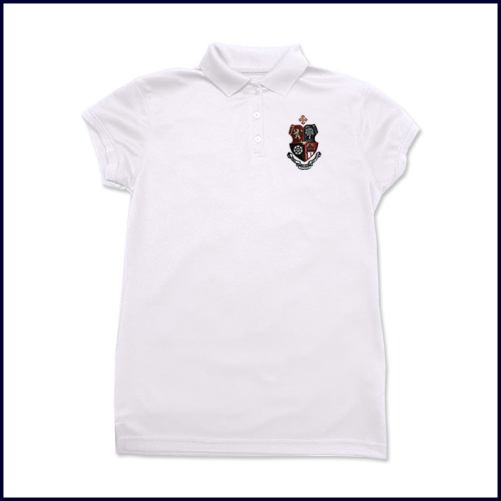 White Girls Performance Polo with JSerra Logo