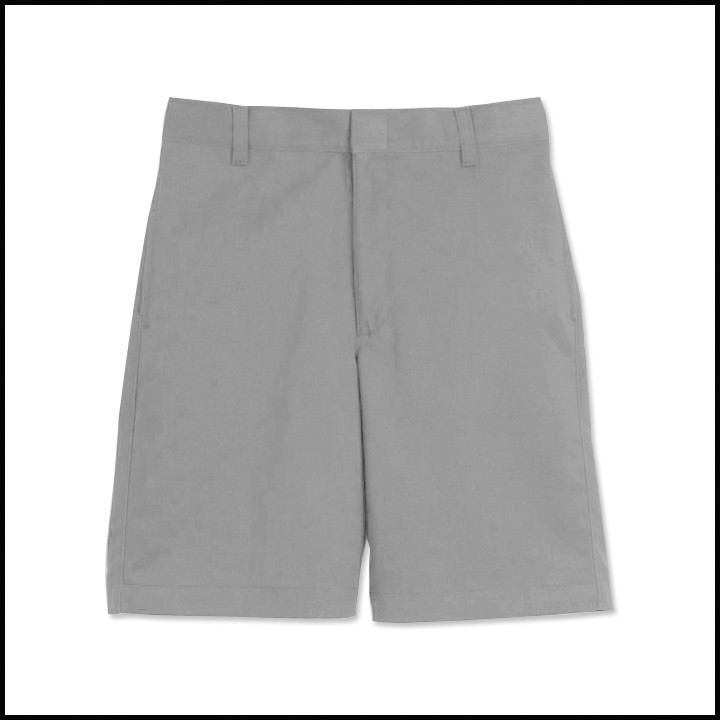 Grey Boys Flat Front Shorts