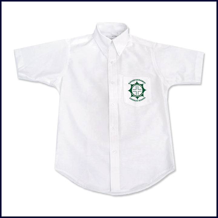 Oxford Shirt: Short Sleeve with School Logo
