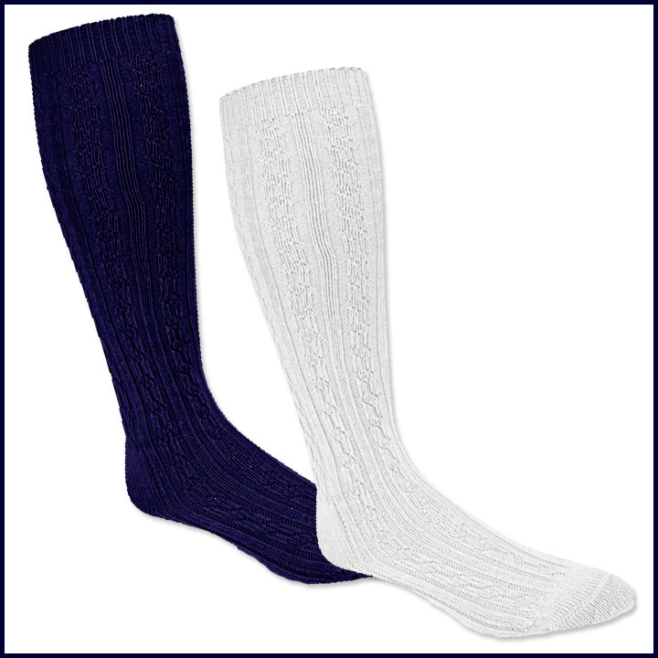 Cable Knee Hi Socks