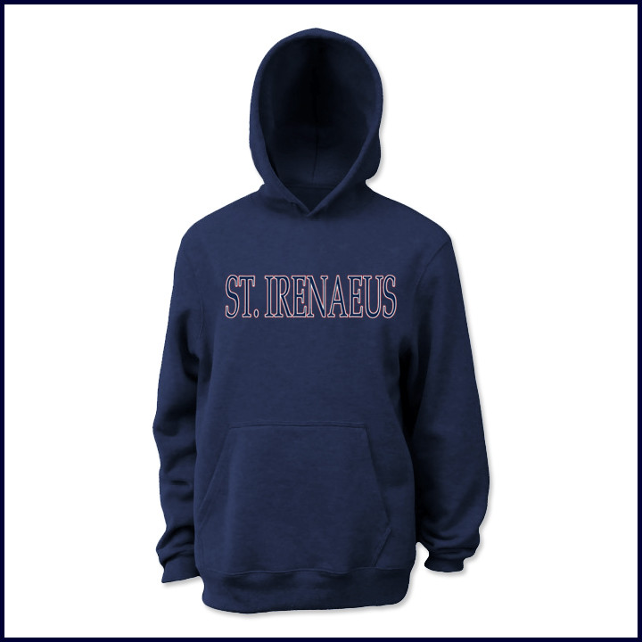Hooded Pullover Sweatshirt with Large Fiberlok Logo Across Chest