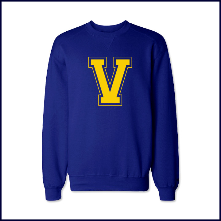 Vicki Marsha Uniforms Crew Neck Sweatshirt with Large V Logo ...