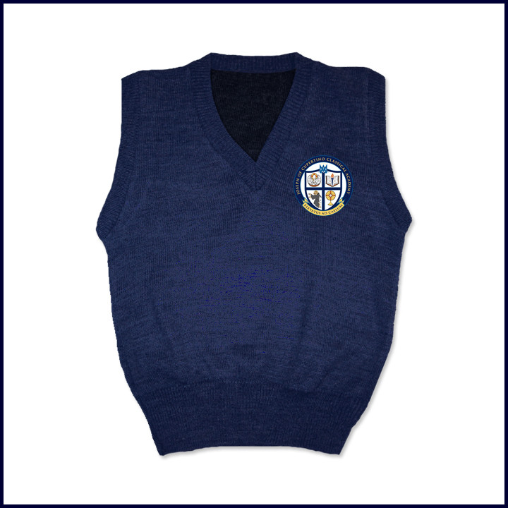 Sweater Vest with School Emblem