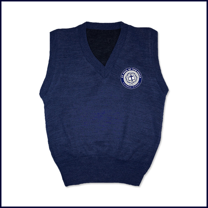 Sweater Vest with School Emblem