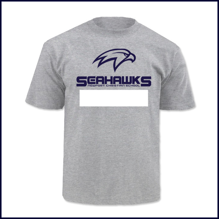 Cotton PE T-Shirt with Large Seahawks Logo