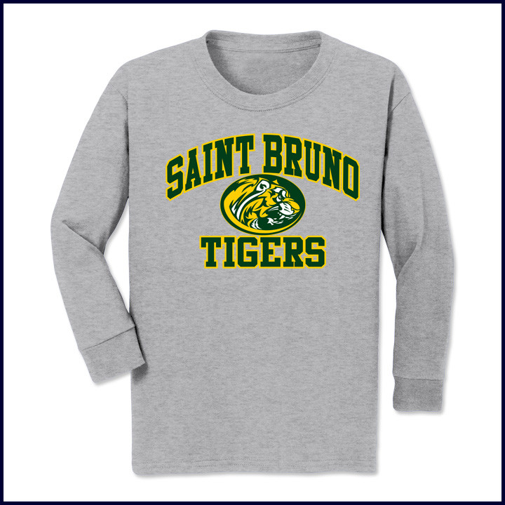 PE T-Shirt: Long Sleeve with Large Tiger Logo