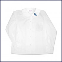 Round Collar Blouse: Long Sleeve with GA Logo on Collar