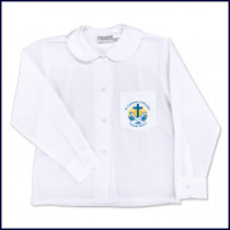 Round Collar Blouse: Long Sleeve with School Logo