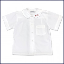 Round Collar Blouse: Short Sleeve with BBS Logo on Collar