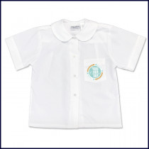 Round Collar Blouse: Short Sleeve with School Logo