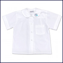 Round Collar Blouse: Short Sleeve with School Logo