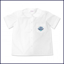 Round Collar Blouse: Short Sleeve with School Logo