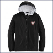 Hooded Jacket with Embroidered Logo