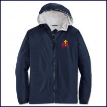 Hooded Jacket with Embroidered Logo