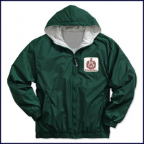 Hooded Jacket with School Emblem