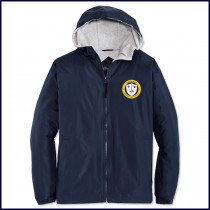 Hooded Jacket with School Emblem