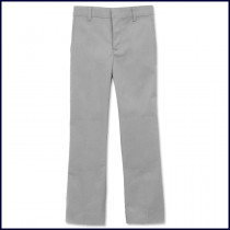 Grey Boys Flat Front Pants