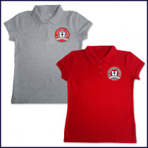 Girls Mesh Polo Shirt: Short Sleeve with School Logo