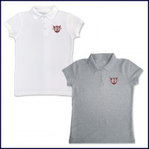 Girls Polo Shirt: Short Sleeve with School Logo