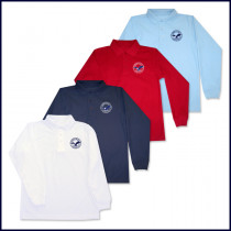 Classic Mesh Polo Shirt: Long Sleeve with Embroidered Logo