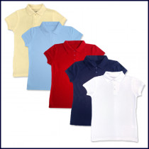 Girls Mesh Polo Shirt: Short Sleeve