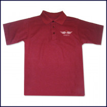 Cardinal Classic Mesh Polo Shirt: Short Sleeve with School Logo