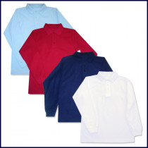 Unisex Mesh Polo Shirt: Long Sleeve