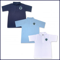 Unisex Mesh Polo Shirt: Short Sleeve with School Logo