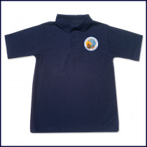 Unisex Mesh Polo Shirt: Short Sleeve with School Logo