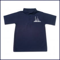 Unisex Mesh Polo Shirt: Short Sleeve with School Logo