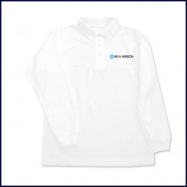 Classic Mesh Polo Shirt: Long Sleeve with Embroidered Logo