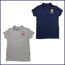 Girls Soft Polo Shirt: Short Sleeve with Embroidered Logo