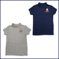 Girls Interlock Polo Shirt: Short Sleeve with Embroidered Logo