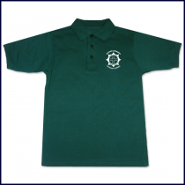 Unisex Performance Polo Shirt: Short Sleeve with School Logo