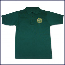 Unisex Performance Polo Shirt: Short Sleeve with School Logo