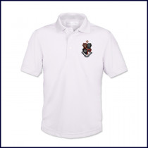 White Classic Performance Polo with JSerra Logo