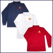 Classic Mesh Polo Shirt: Long Sleeve with Embroidered Logo