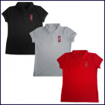 Girls Mesh Polo Shirt: Short Sleeve with Embroidered Logo