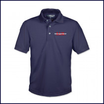 Navy Performance Polo Shirt: Short Sleeve with Embroidered Logo
