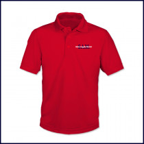 Red Performance Polo Shirt: Short Sleeve with Embroidered Logo
