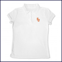 Girls Mesh Polo Shirt: Short Sleeve with SJ Embroidered Logo
