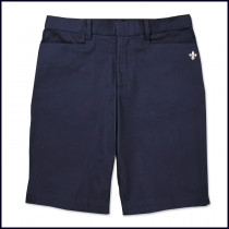 Girls Bermuda Shorts with Embroidered Fleur de Lis Logo