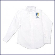 Oxford Shirt: Long Sleeve with Embroidered Logo Above Pocket