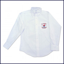 Oxford Shirt: Long Sleeve with Classic Logo on Pocket