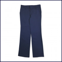 Navy Girls Flat Front Slacks